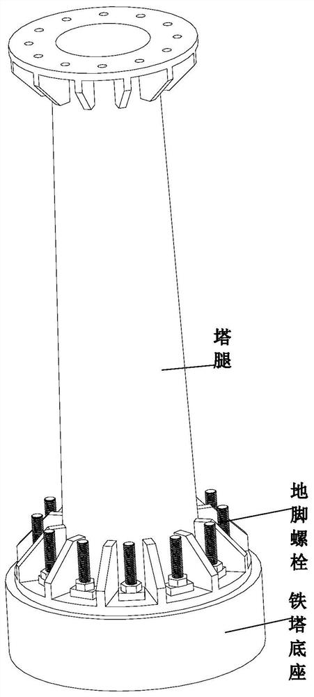 Construction method for foundation of electric power iron tower of power transmission line