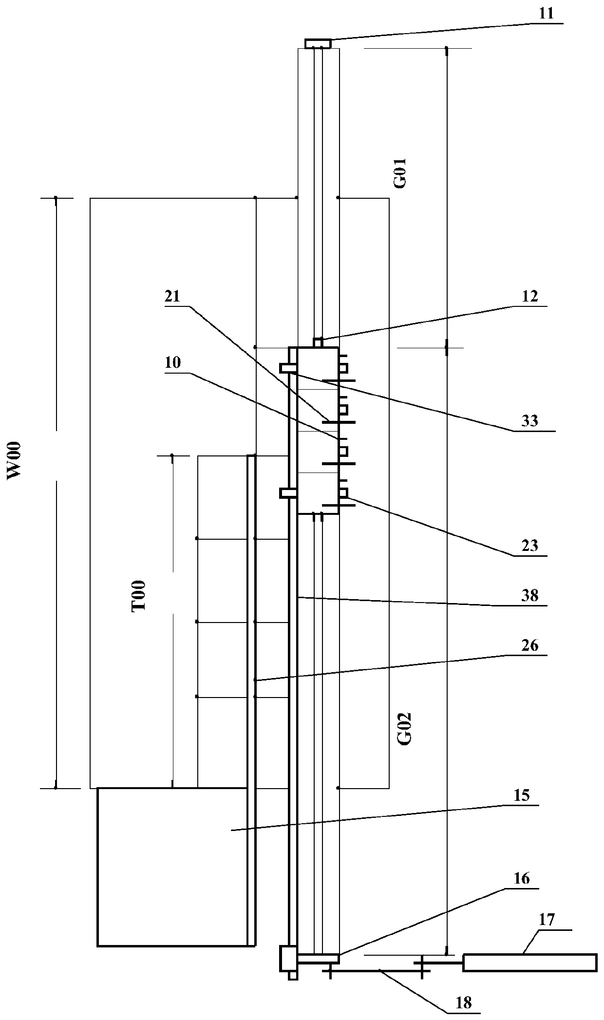 Automatic bagged garbage classification and push rod releasing system