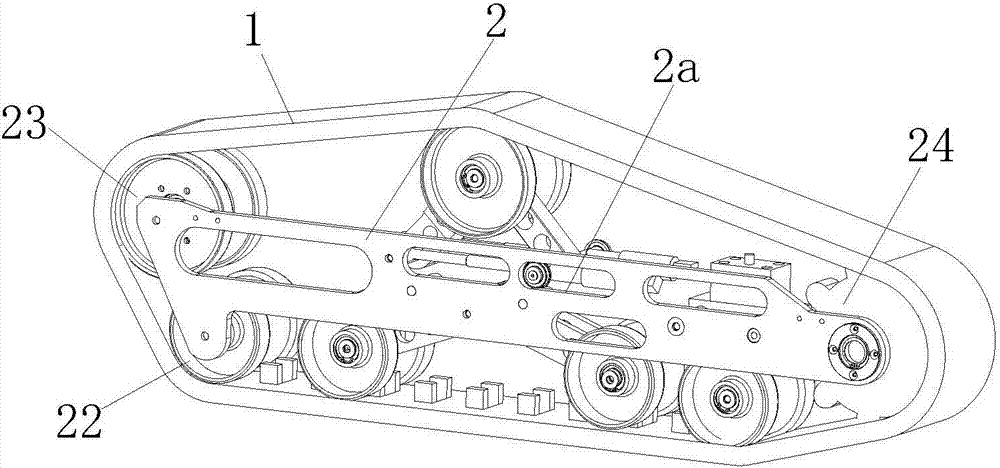 Caterpillar band elastic structure