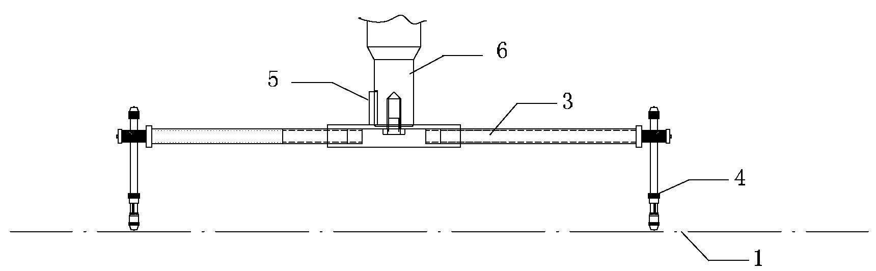 Control method of installation precision of centralized transmission roller table of oriented silicon steel annealing furnace