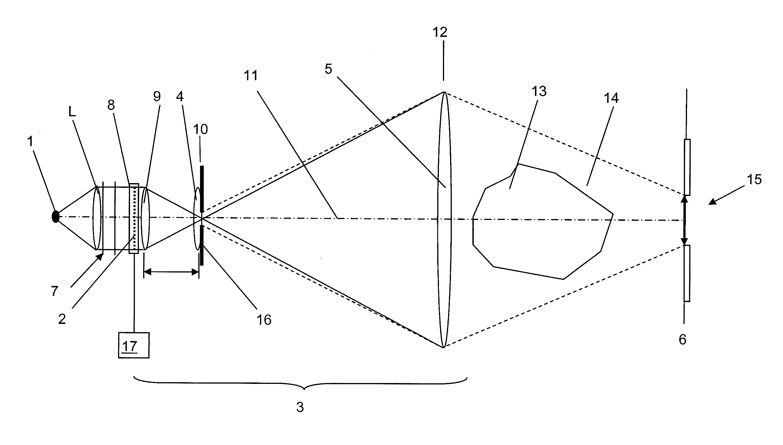 Projection device and method for holographic reconstruction of scenes