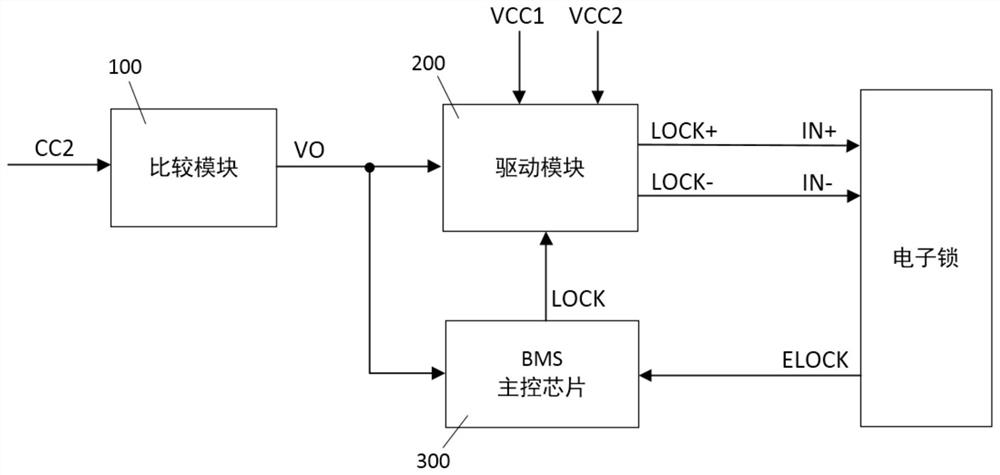 Direct-current charging gun electronic lock driving circuit