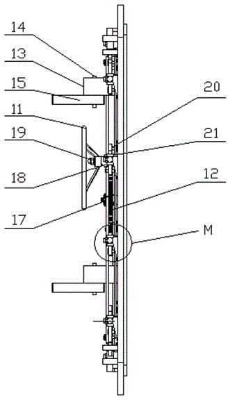 Single-column double-point inward-opening invisible safety gate link mechanism