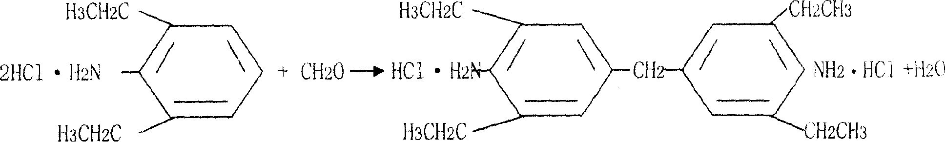 Prepn process of 4,4'-methylene-bis(2,6-diethyl aniline) (MDEA)