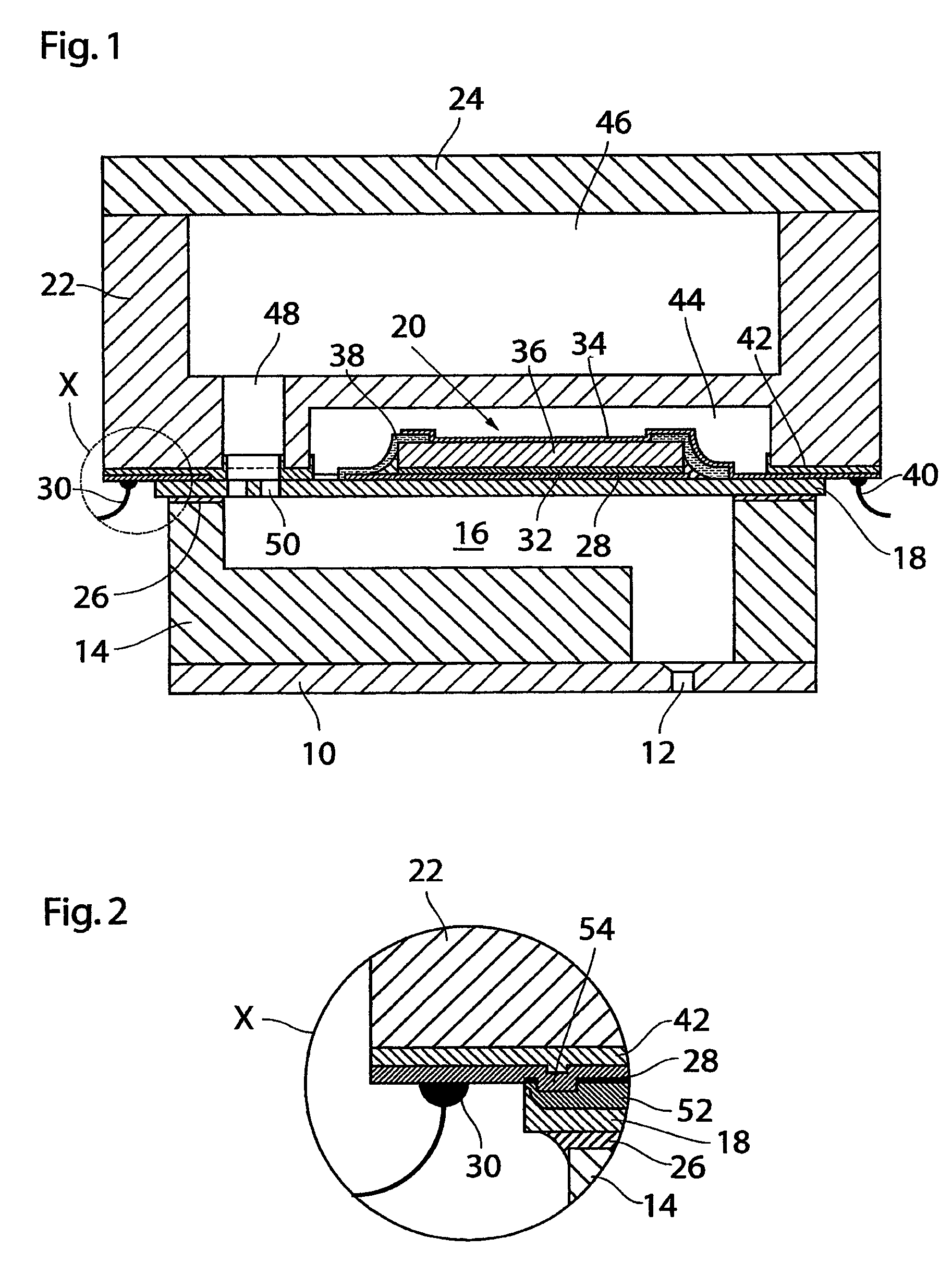 Ink jet device having piezoelectric actuator with insulating structure and method of producing the piezoelectric actuator