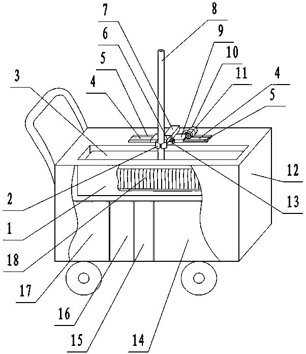 Strip drag handkerchief automatic cleaning vehicle