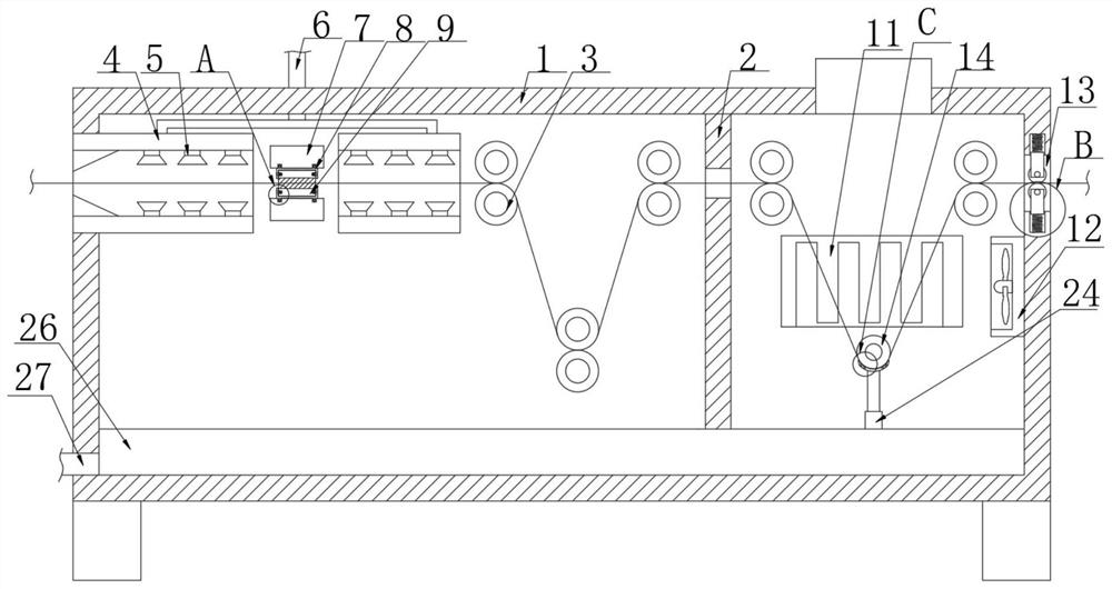 Cleaning and drying integrated equipment for textile fabric production