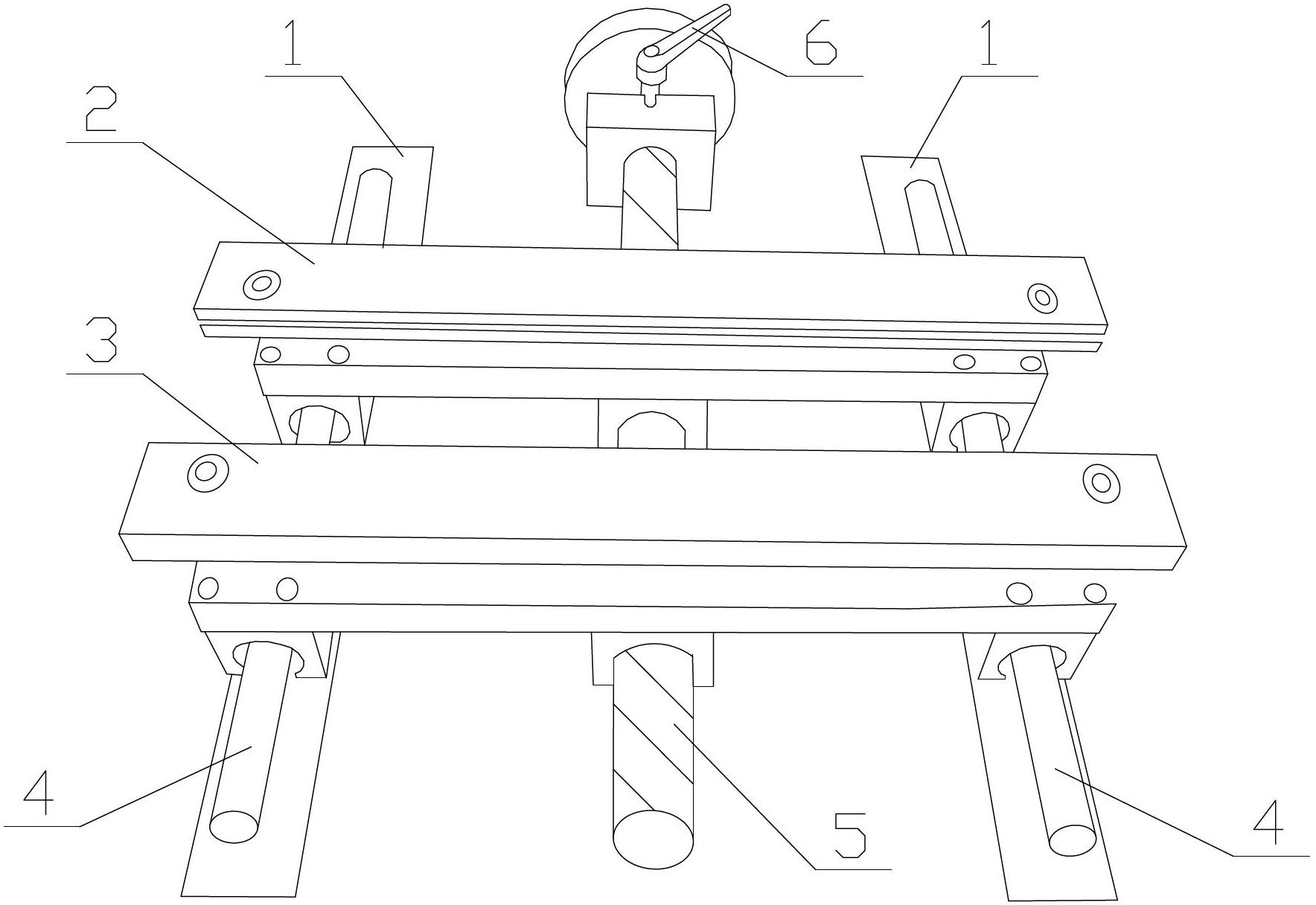 Feeding guide rail for cross shearing machine