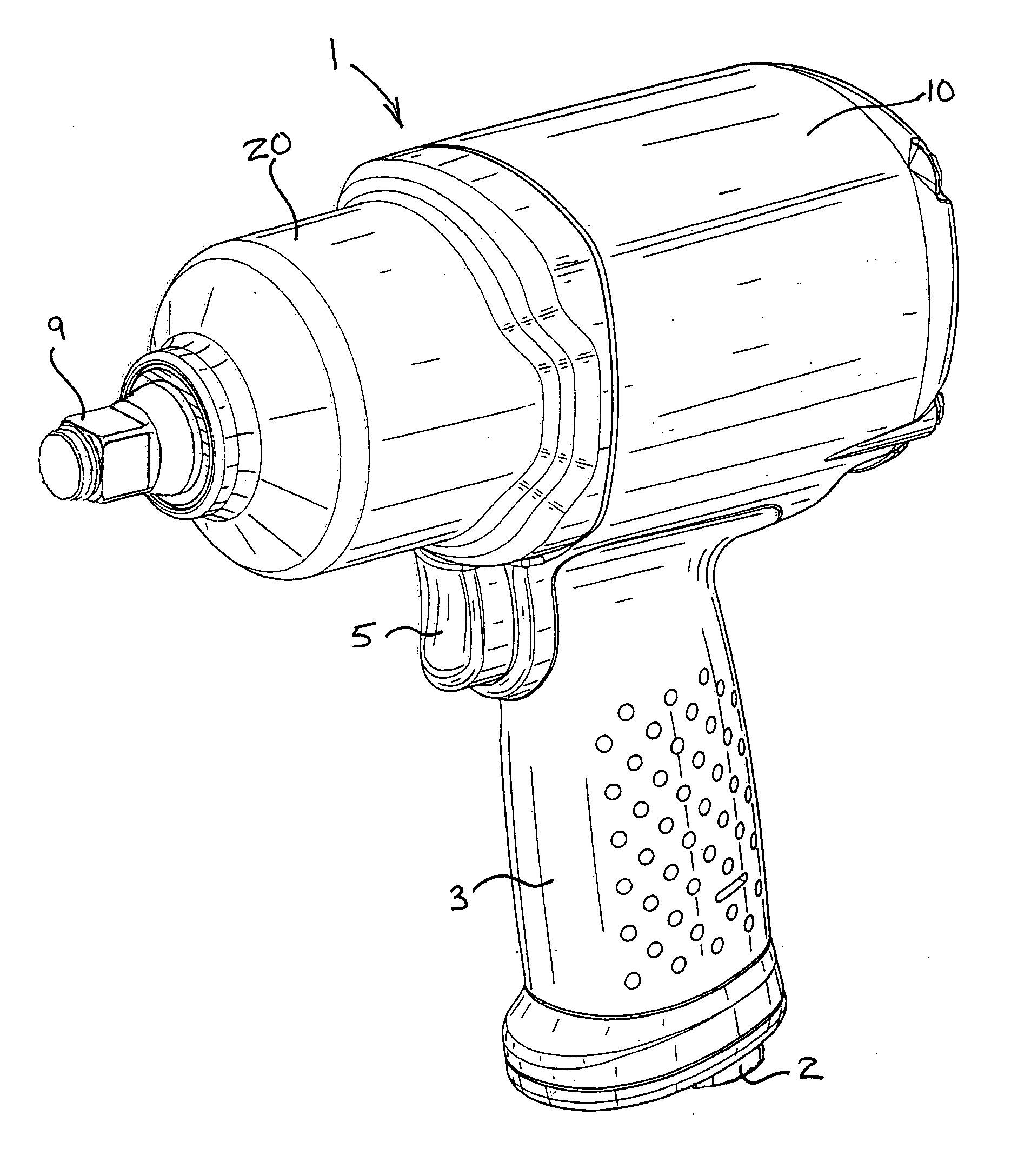 Titanium based containment structures for handheld impact tools