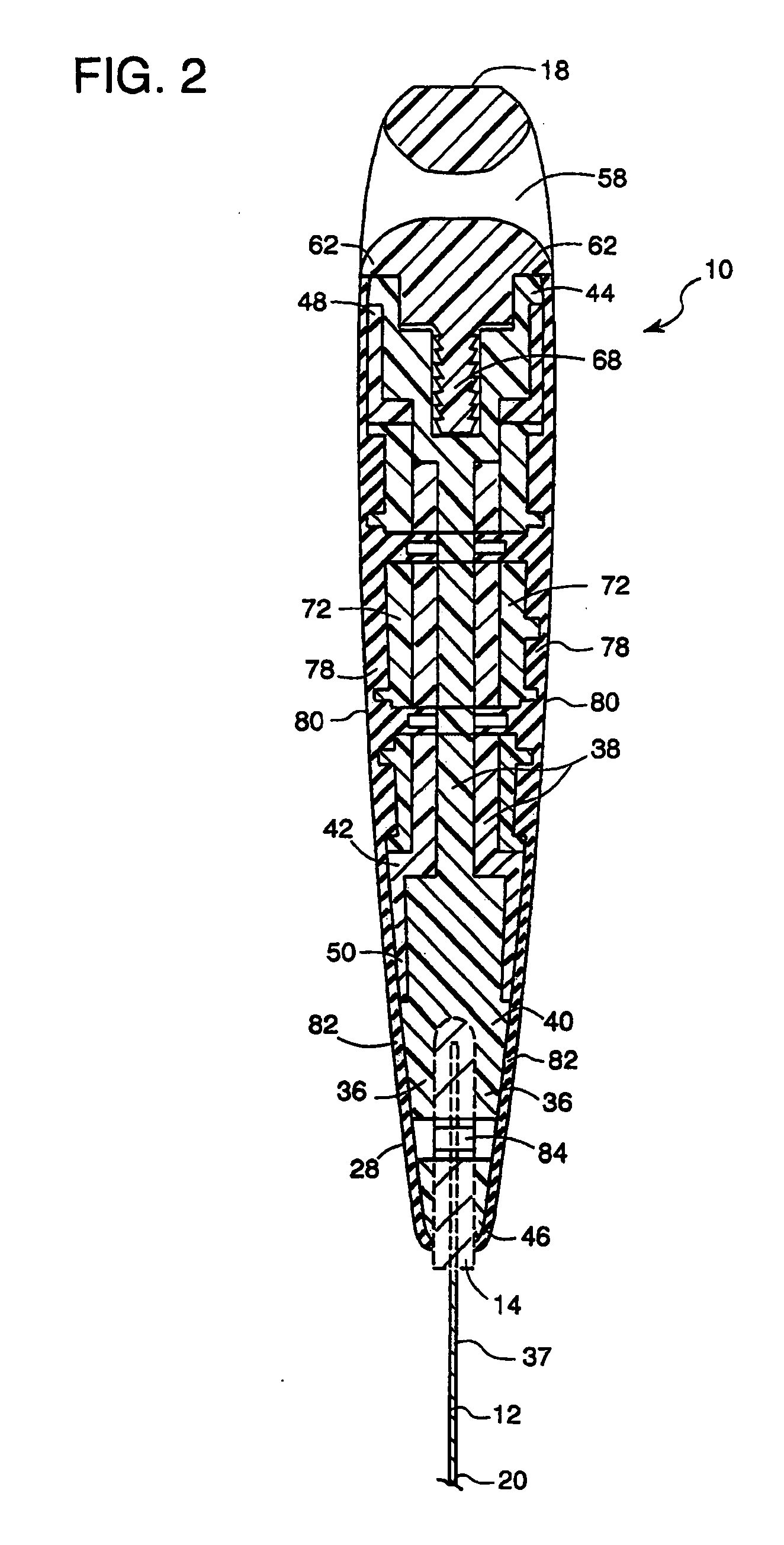 Taping knife handle with identification insert