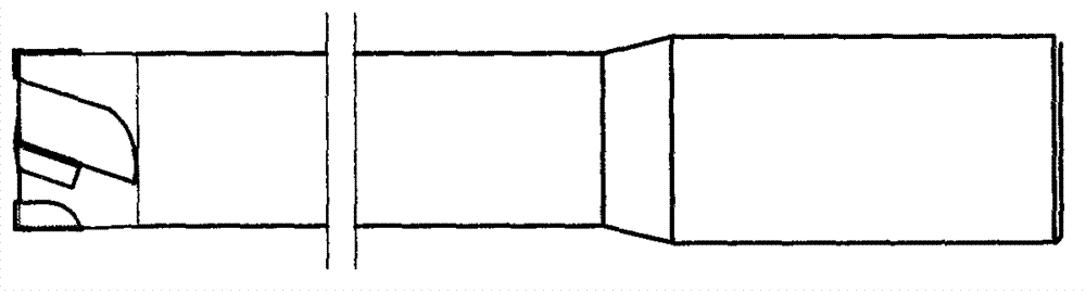 Hard alloy integral type expansion-extrusion countersink for machining deep hole