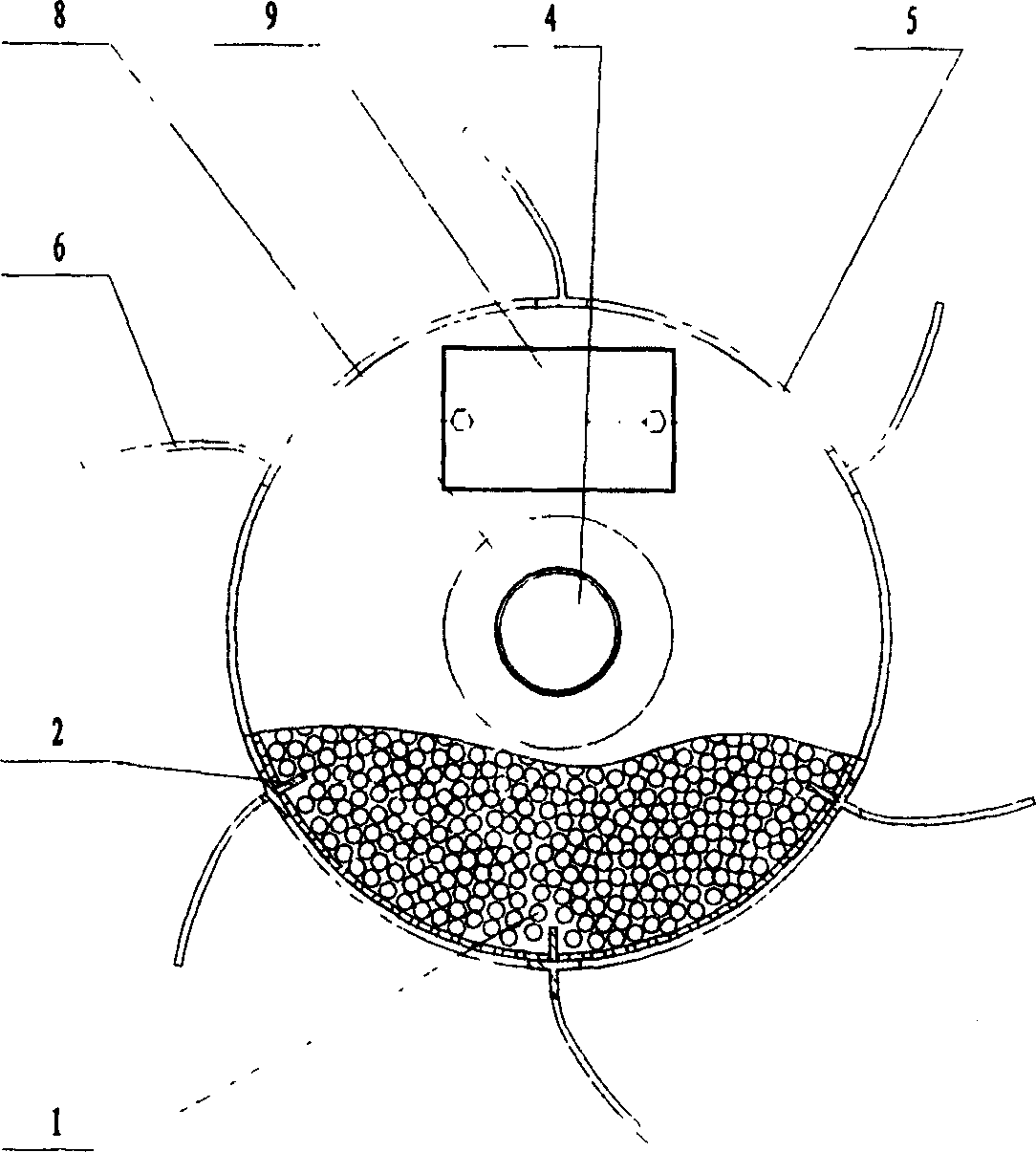 Rotating cage type floating stuffing biological sewage treatment method and equipment thereof