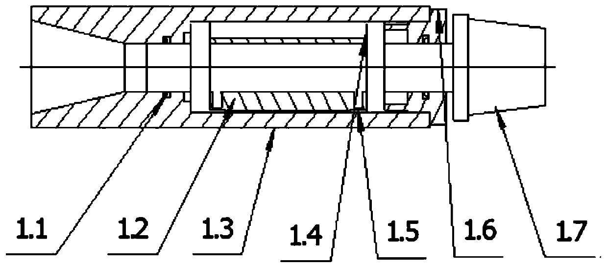 An axially balanced slotting pressure relief and anti-reflection device for gas drainage drilling