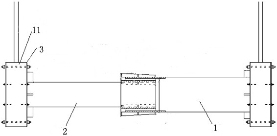 Stiffening longitudinal beam structure for enhancing robustness of half-through arch bridge suspension bridge system and construction method thereof