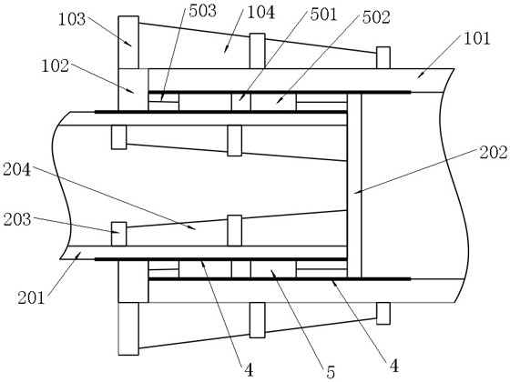 Stiffening longitudinal beam structure for enhancing robustness of half-through arch bridge suspension bridge system and construction method thereof