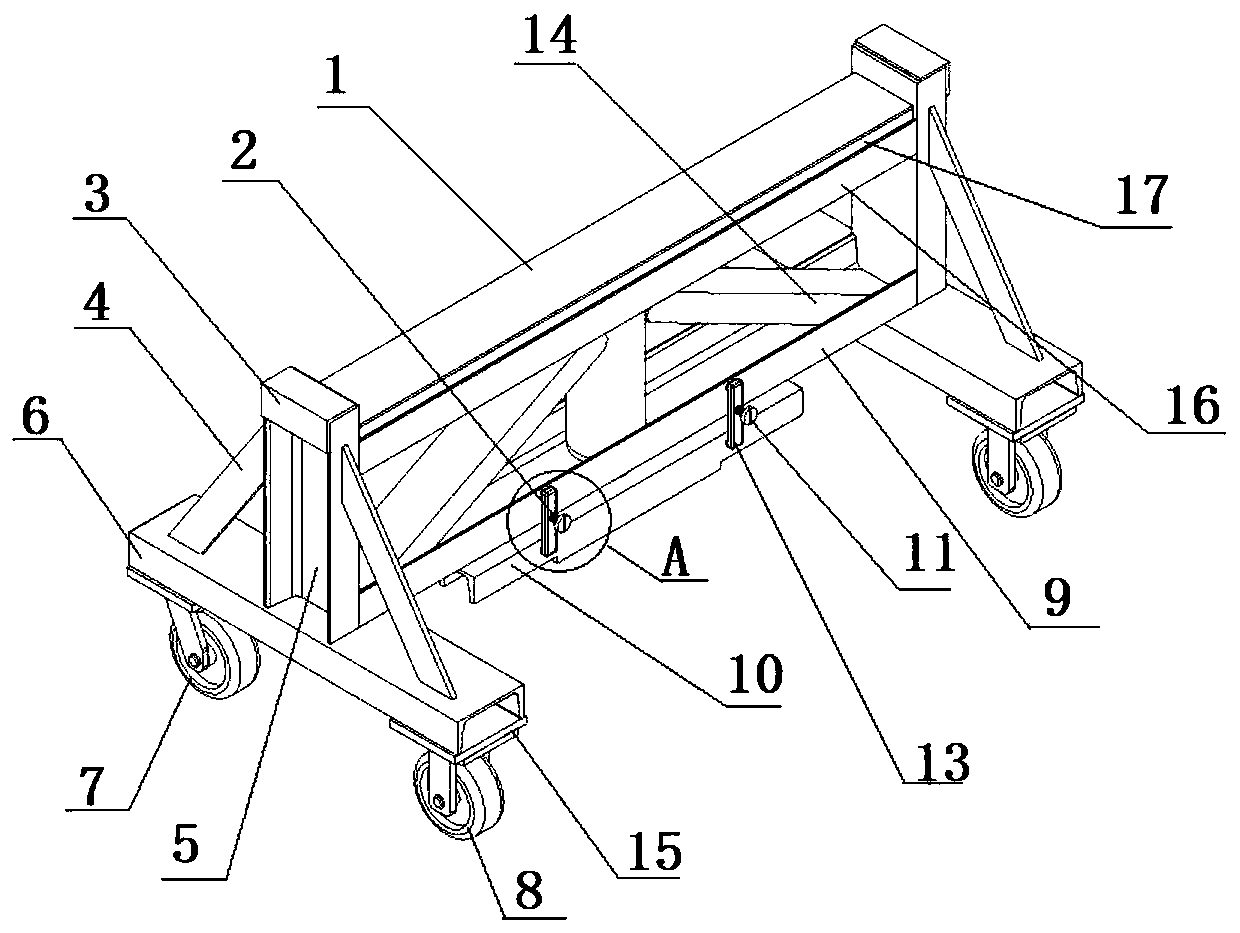 Workpiece transfer trolley