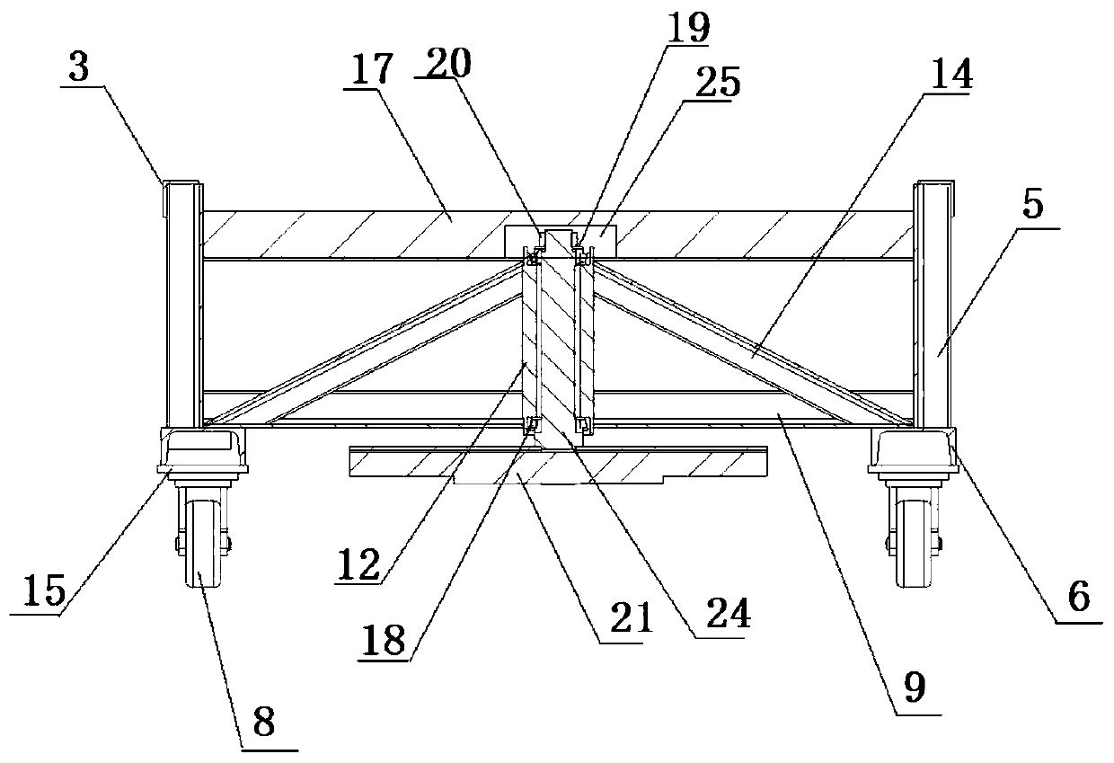 Workpiece transfer trolley