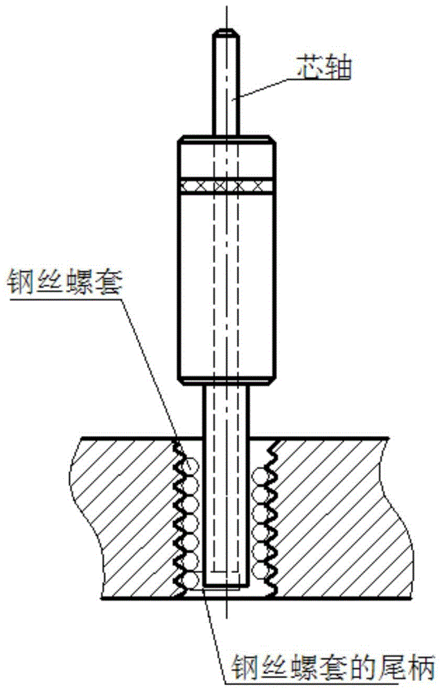 A device and method for cutting and collecting the tail shank of the steel wire screw sleeve of the complex blind cavity receiver