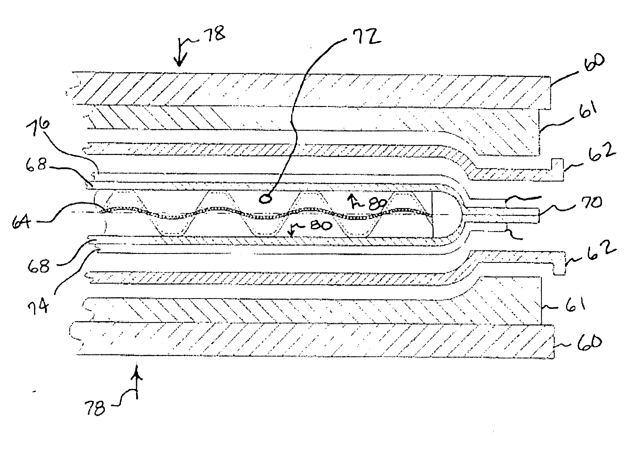 Sandwich panel with interior barrier