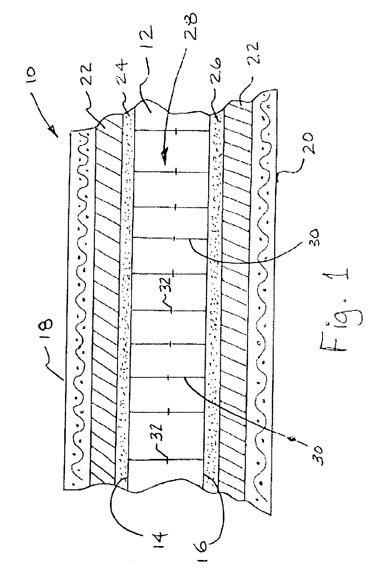 Sandwich panel with interior barrier