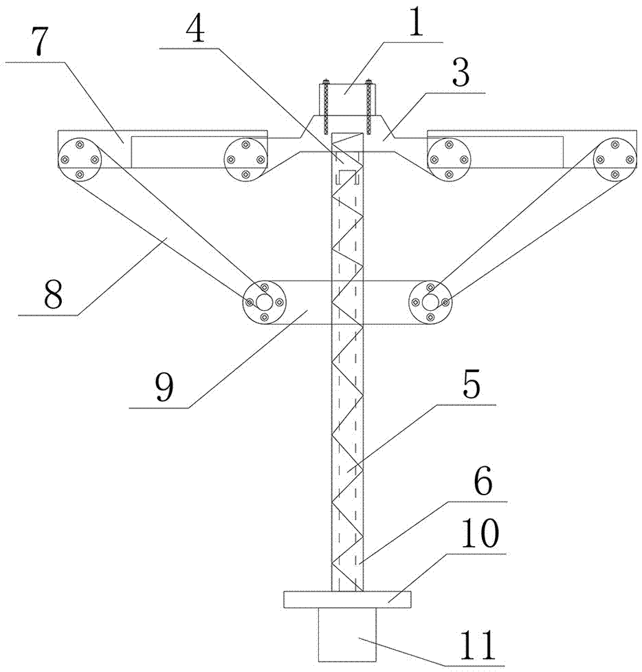 Lifting type easy-folding rod light wall folding system