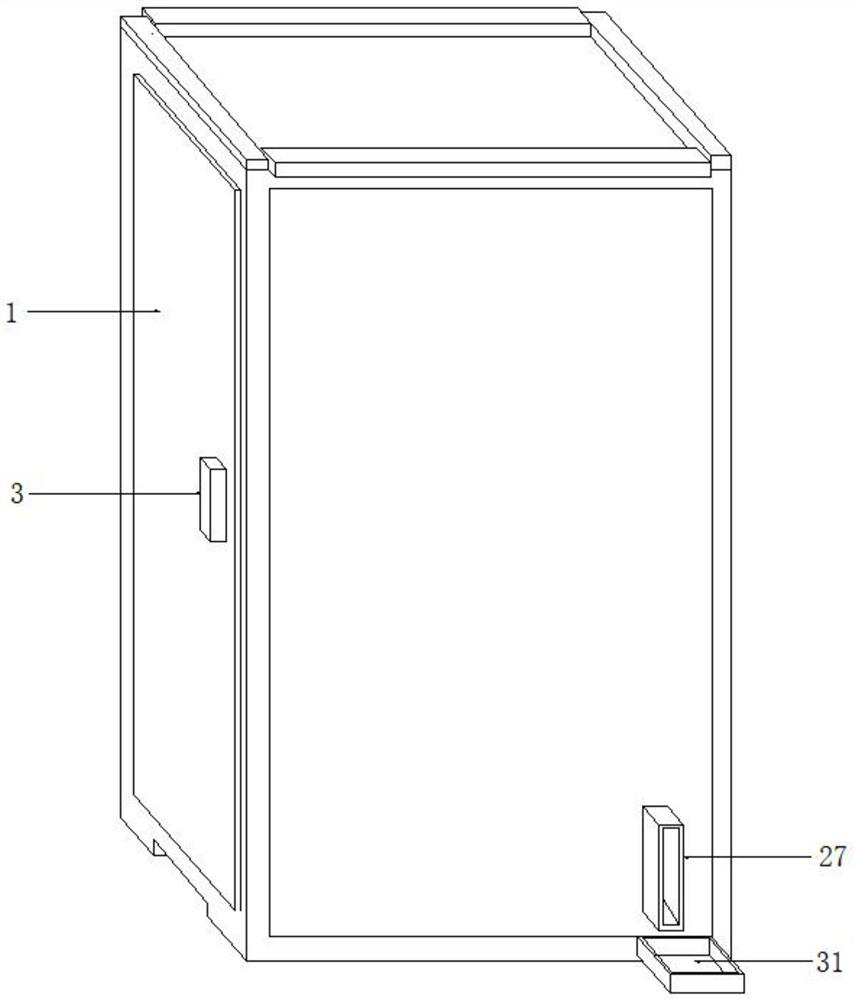 Data management cabinet of intelligent computer office system