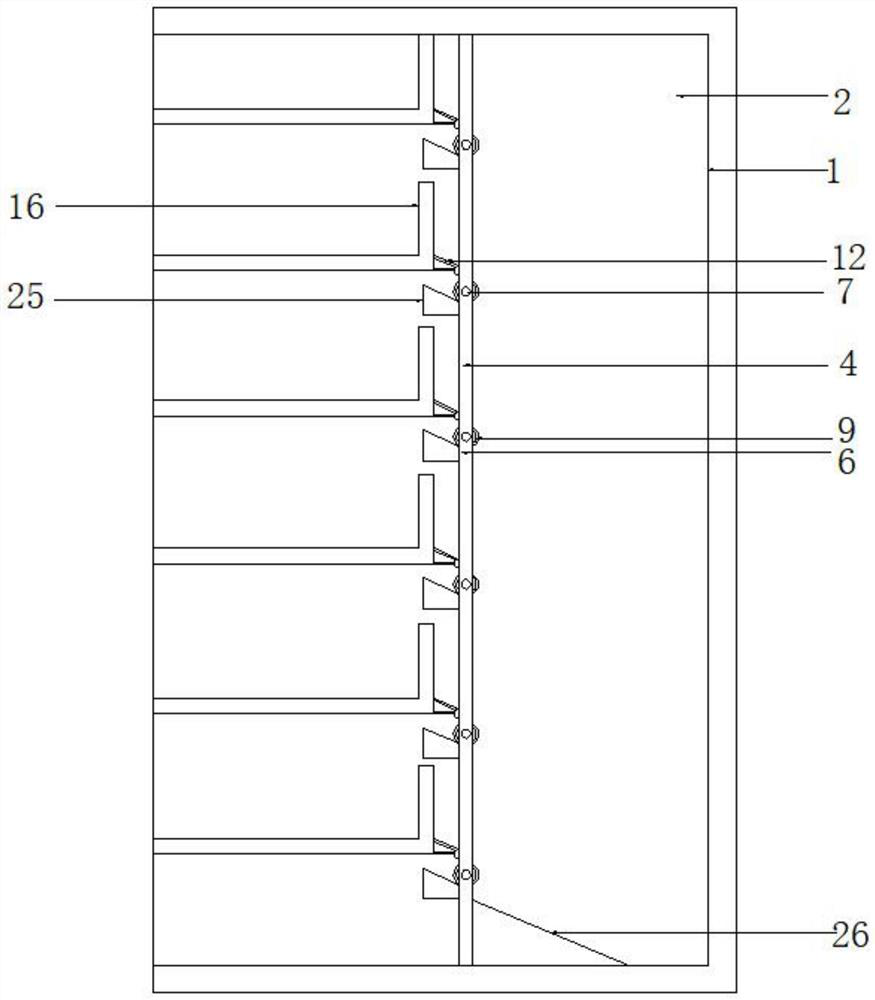 Data management cabinet of intelligent computer office system