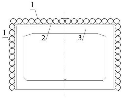 Mining method tunnel supporting structure capable of downward penetrating operating G-series high-speed train and construction method thereof