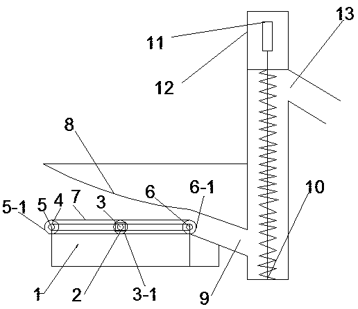 Waste conveying device with vertical direction conveying function