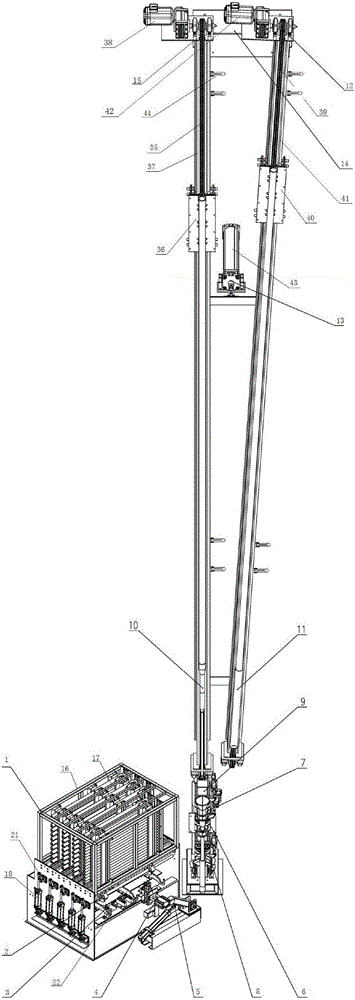 A fully automatic temperature measurement and sampling device outside the furnace and its method