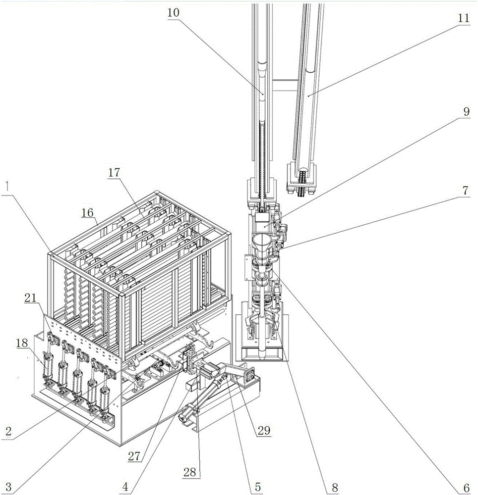 A fully automatic temperature measurement and sampling device outside the furnace and its method