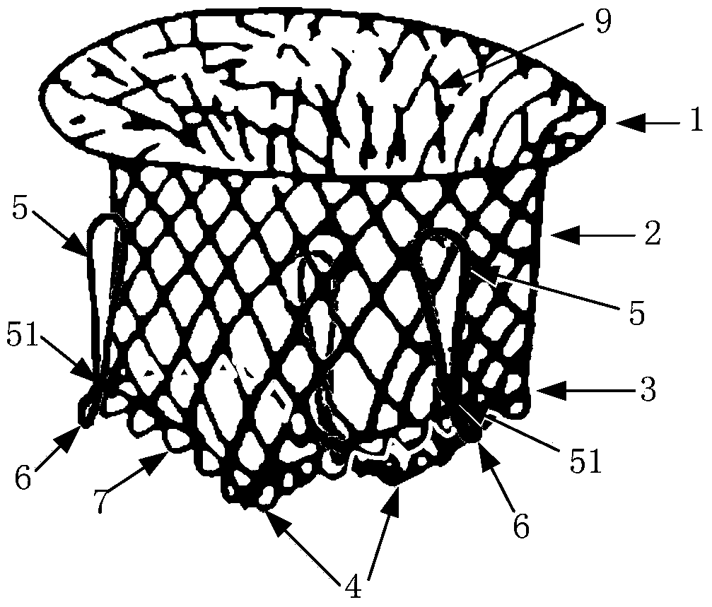 A kind of atrioventricular valve support and its delivery system for puncture implantation