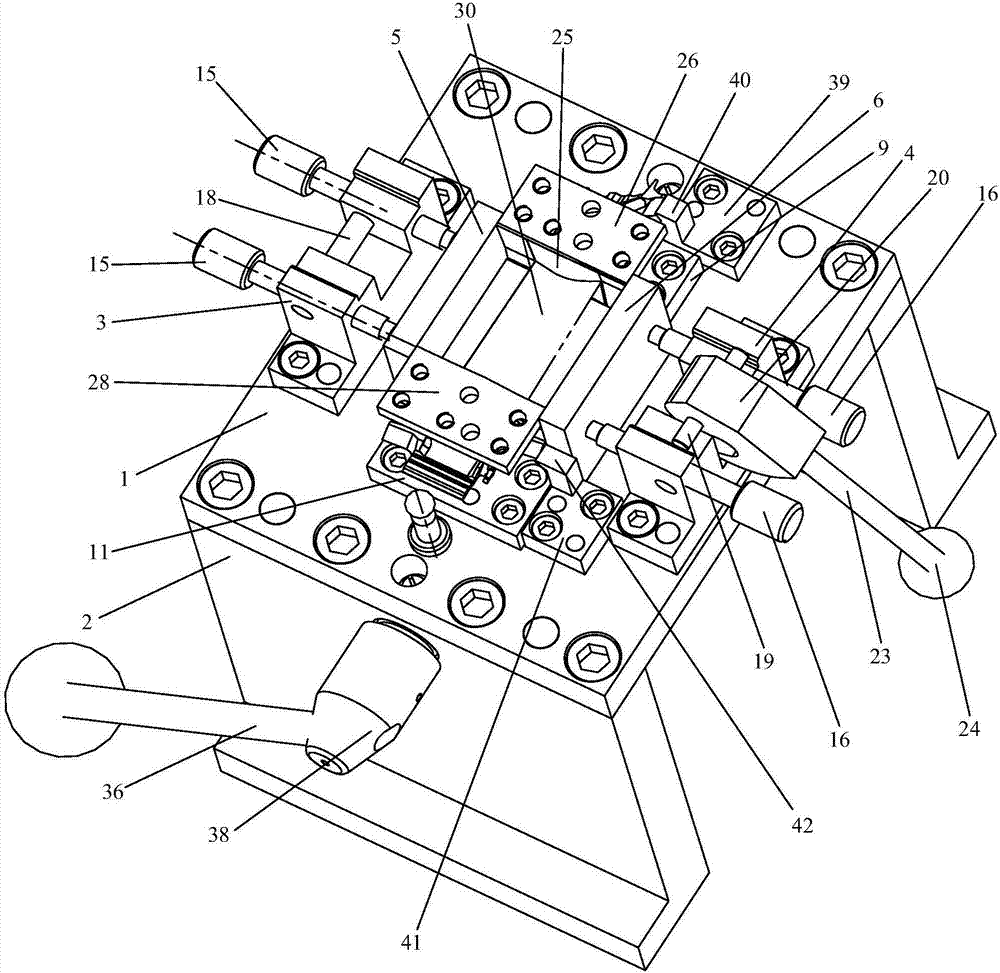 Precision casting blade tenon tooth machining front reference conversion clamp and using method thereof