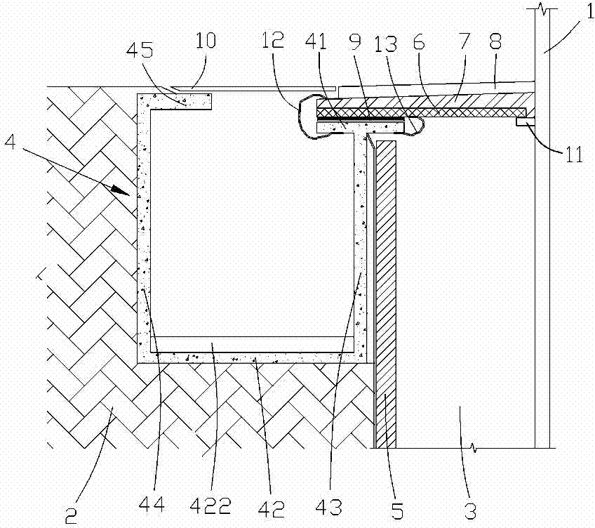 Building shock insulation ditch cover plate structure