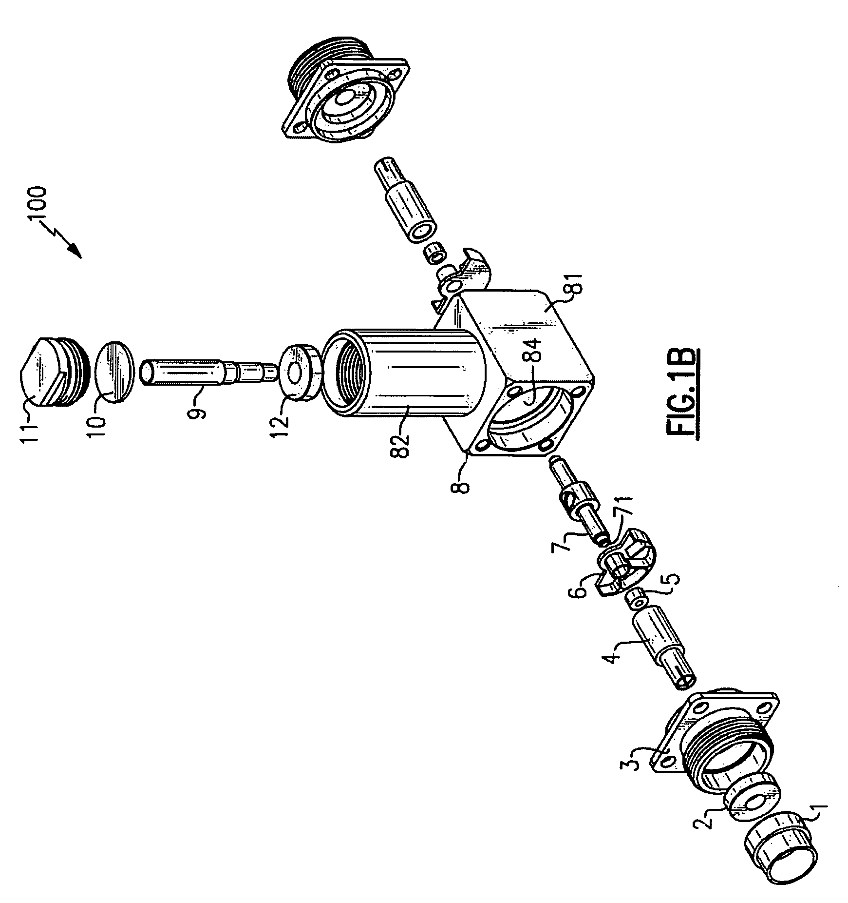 Quarter wave stub surge suppressor with coupled pins