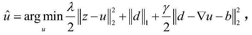 Image denoising method and system based on total variation and wavelet transformation