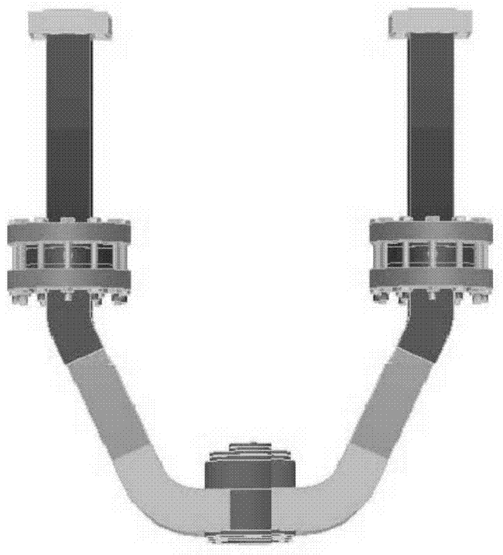 S-waveband high-peak power klystron two-arm output device