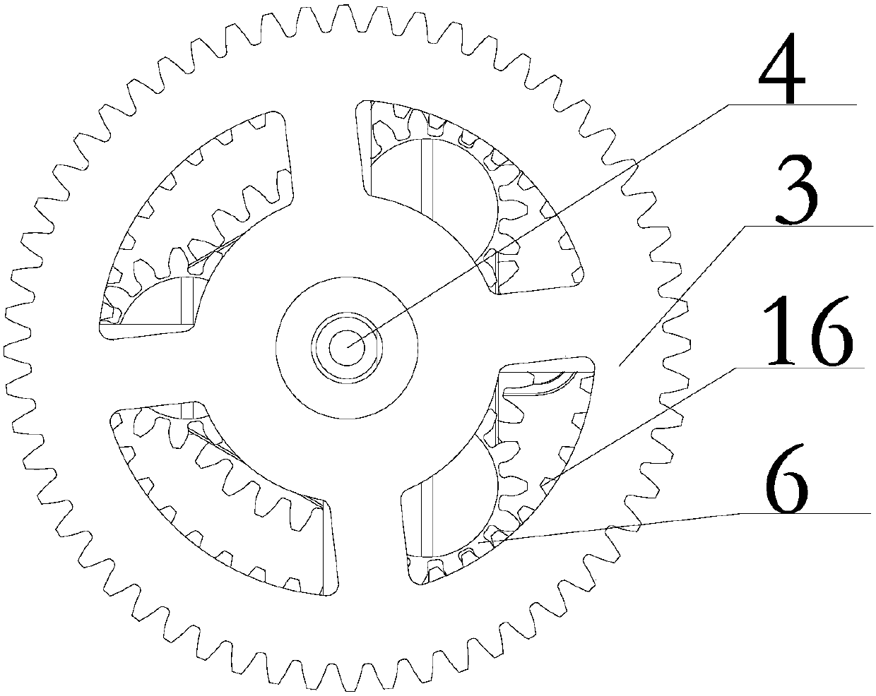 A dual-input micro-integrated differential planetary gear