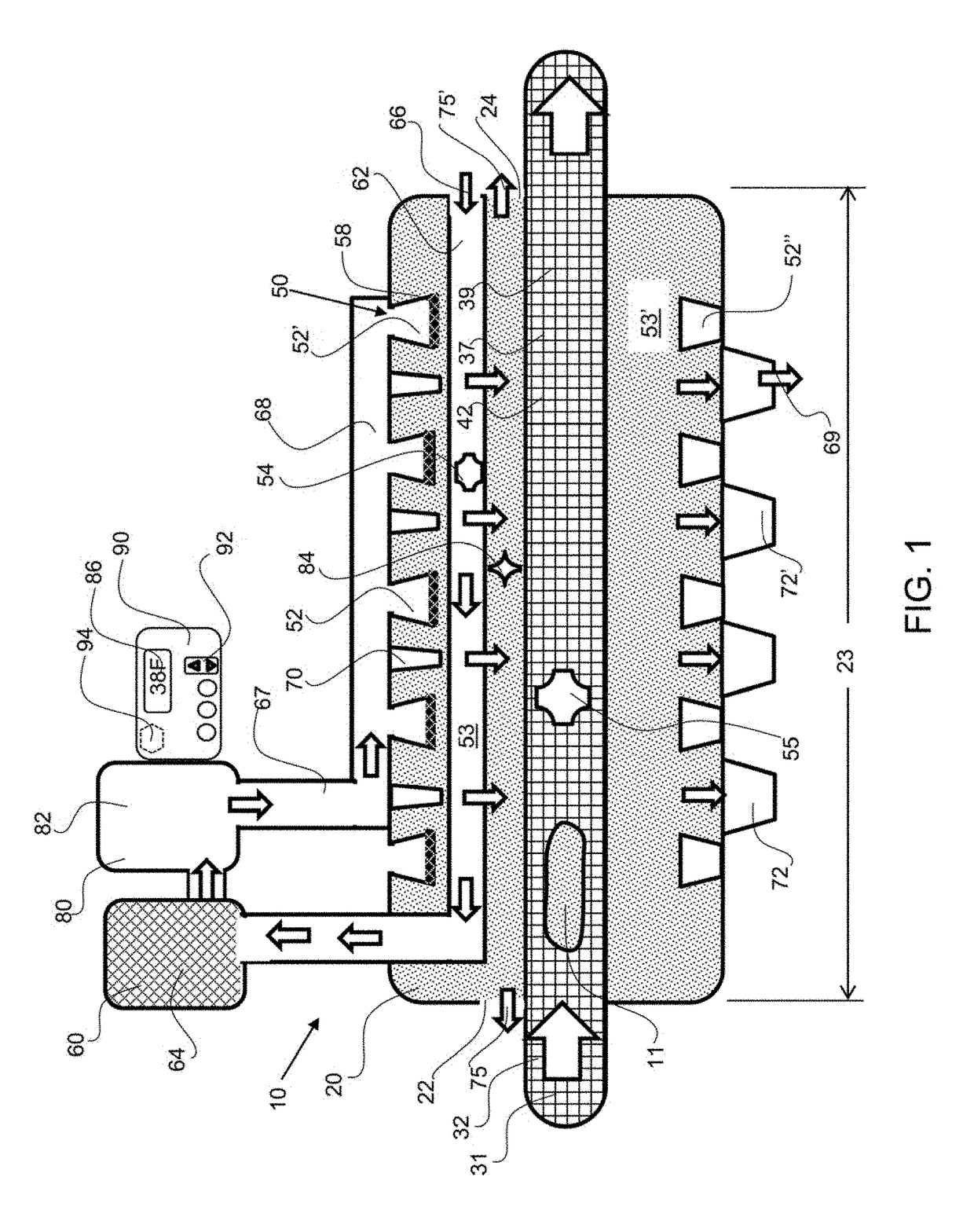 Disinfecting conveyor system