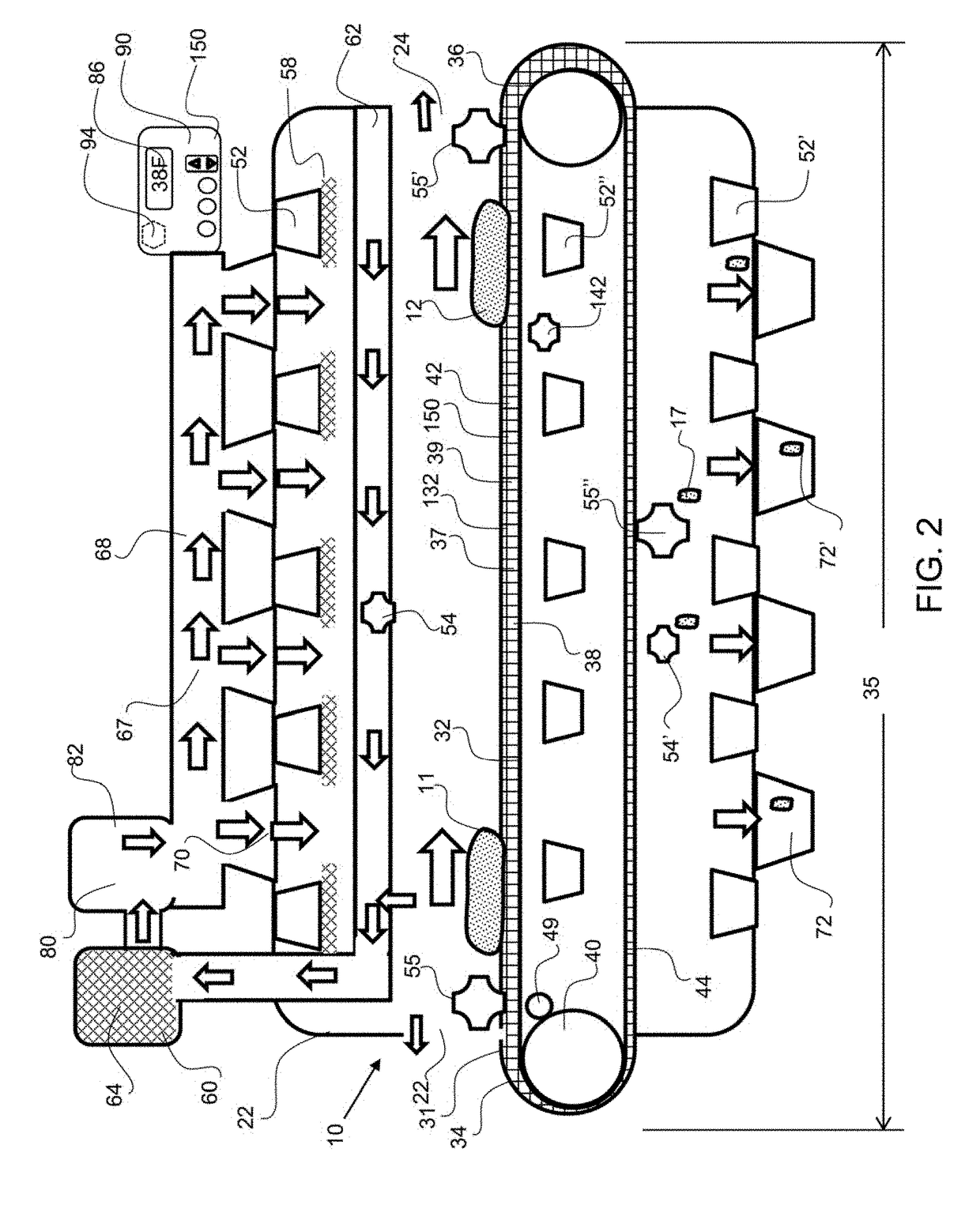 Disinfecting conveyor system