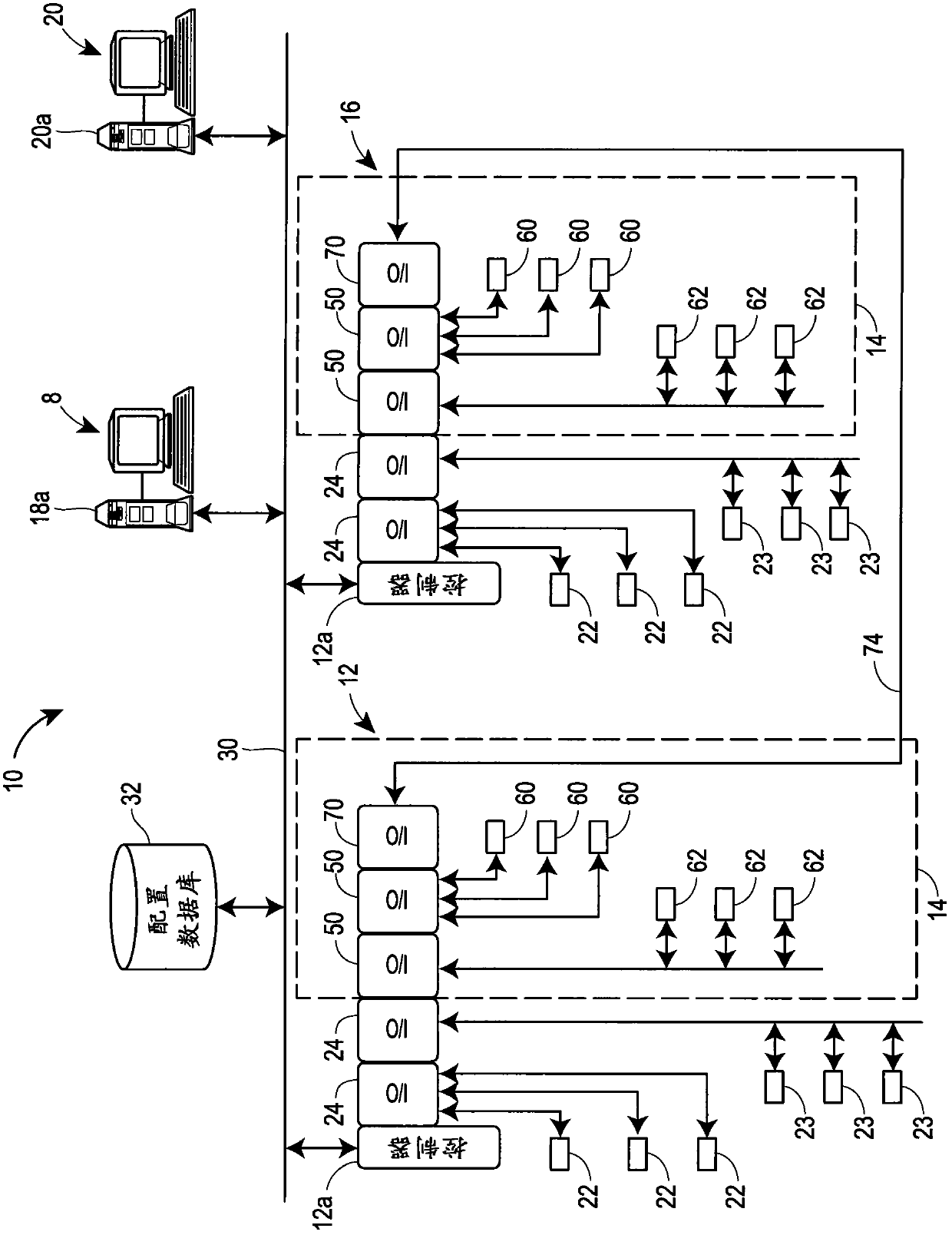 State machine function block with user-definable actions for transitioning between states