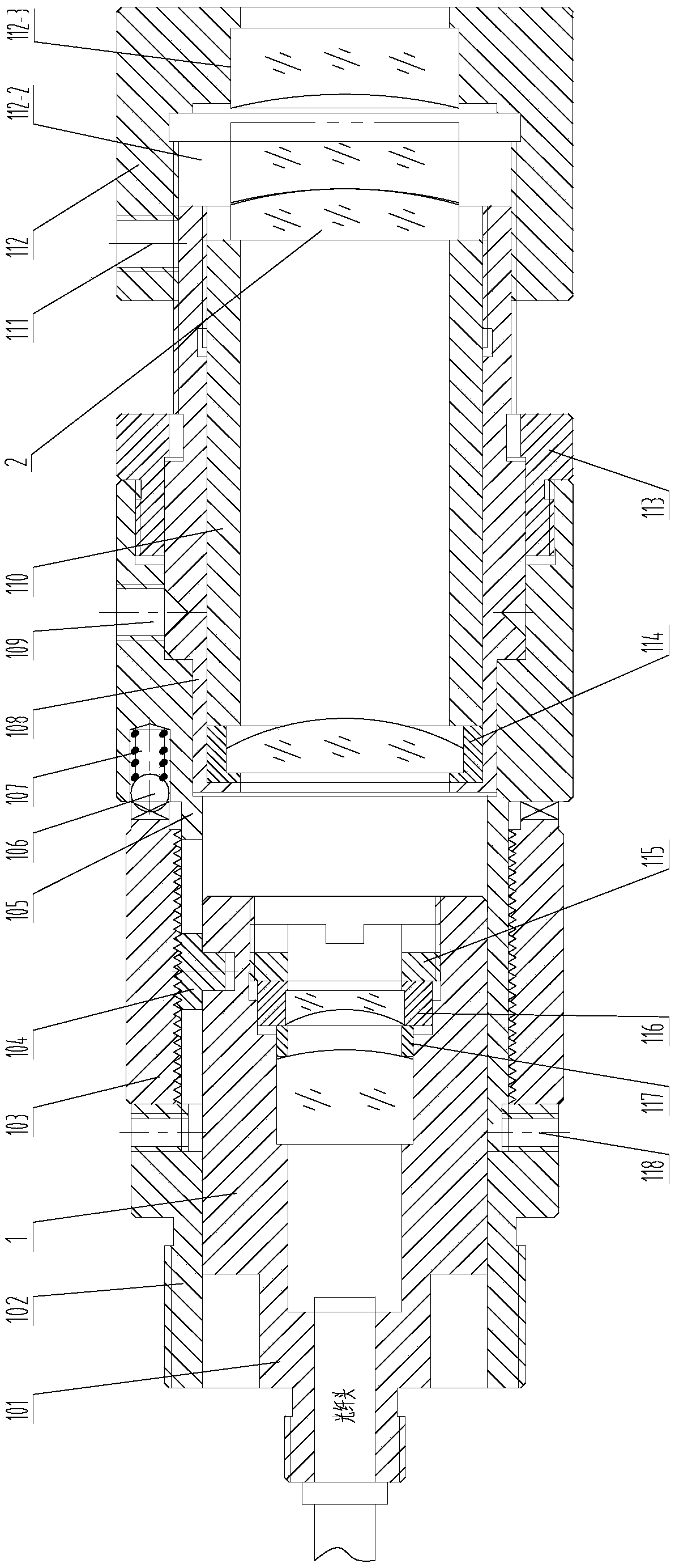 Adjusting device converting circular beam into elliptical beam