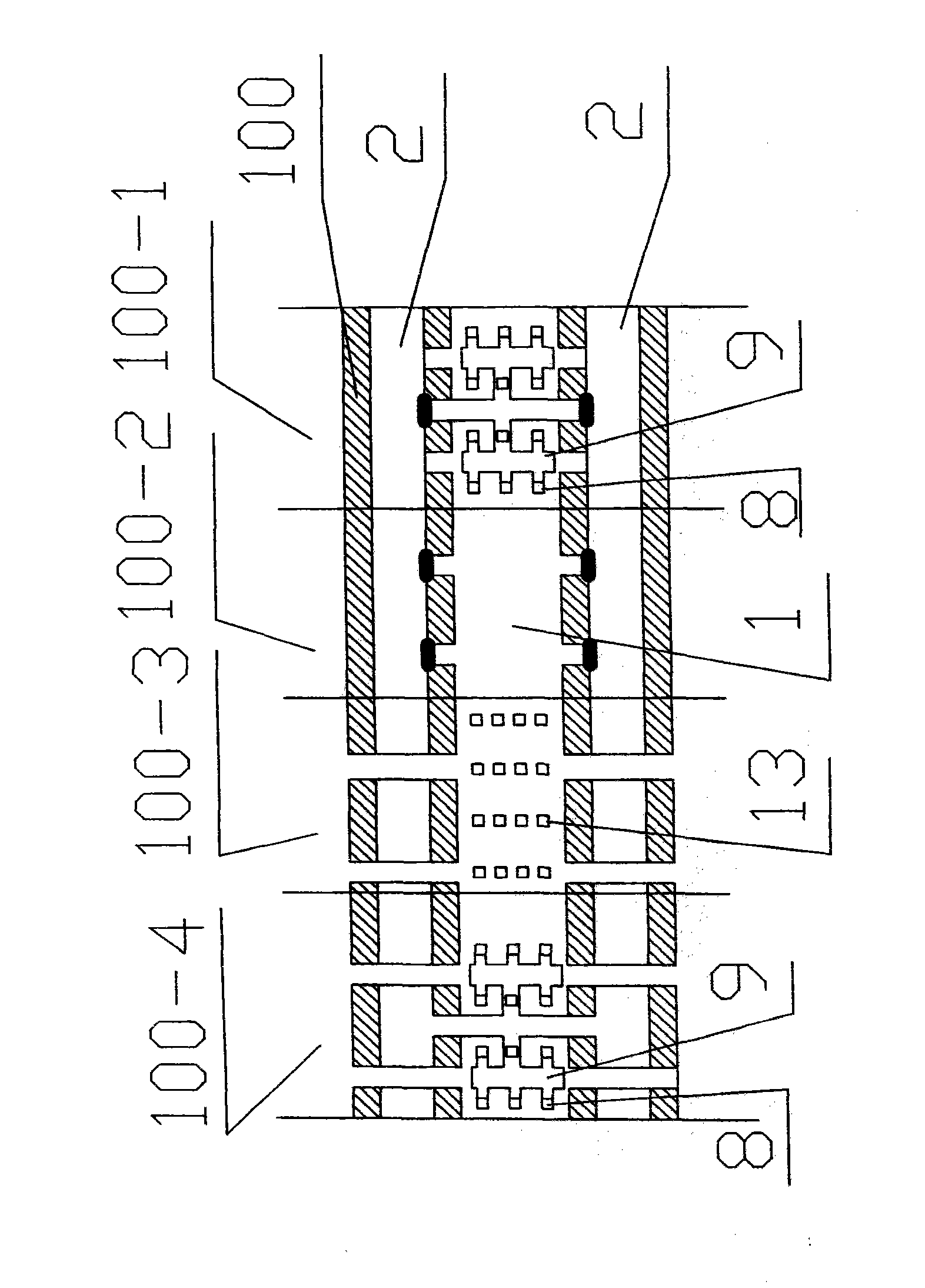 Energy-saving four-duct once-setting firing tunnel kiln