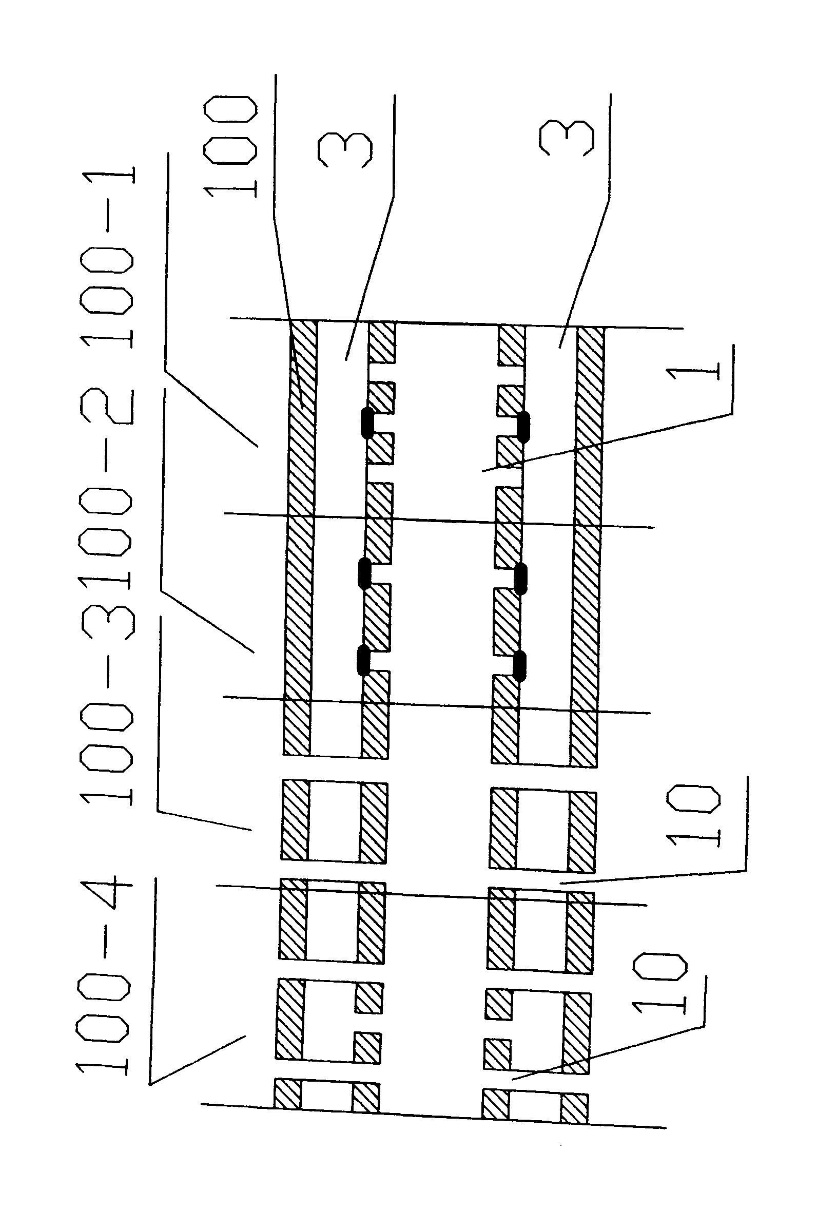 Energy-saving four-duct once-setting firing tunnel kiln