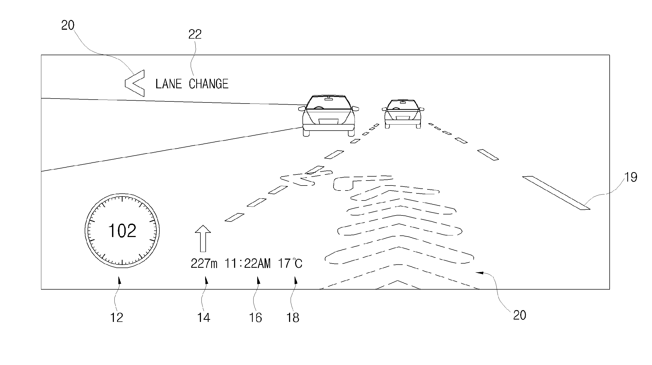 Apparatus and method of guiding lane change based on augmented reality