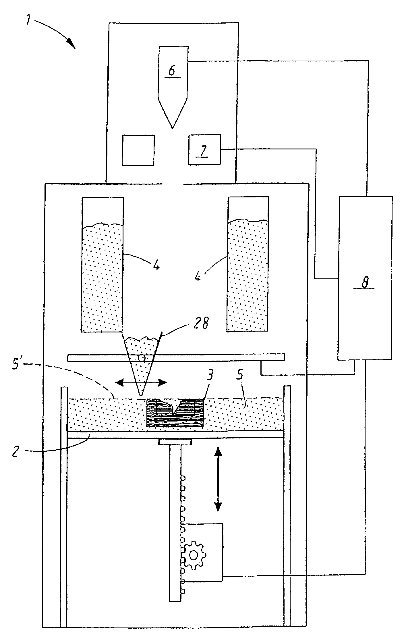 Method for production of a three-dimensional body