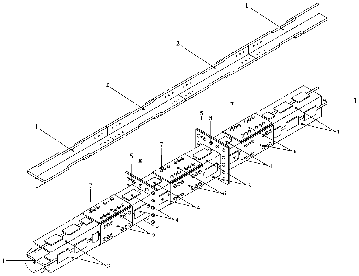 A four-steel steel-constrained segmental buckling-resistant brace with replaceable cross-shaped inner core