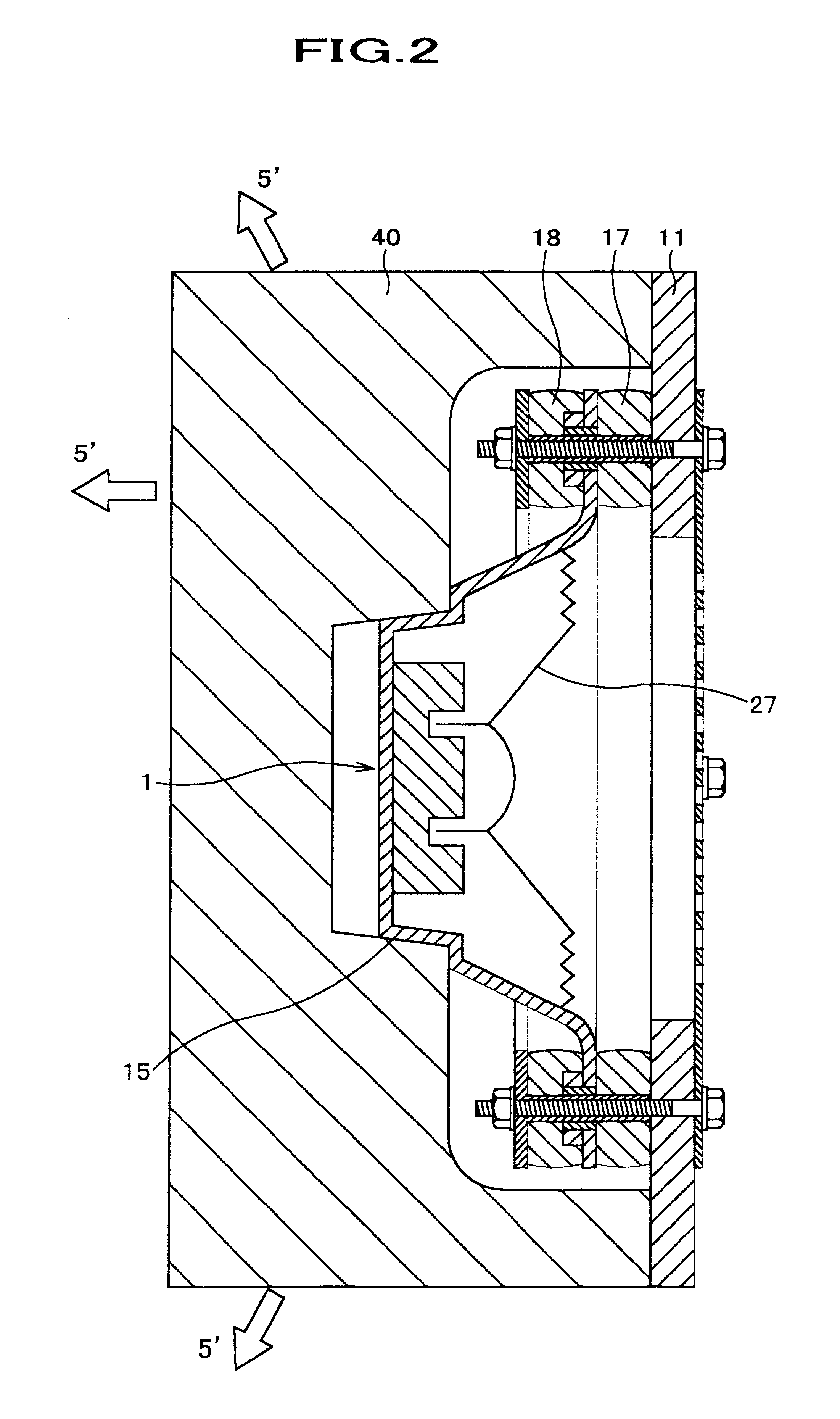 Structure around a speaker unit and applied electric or electronic apparatus thereof