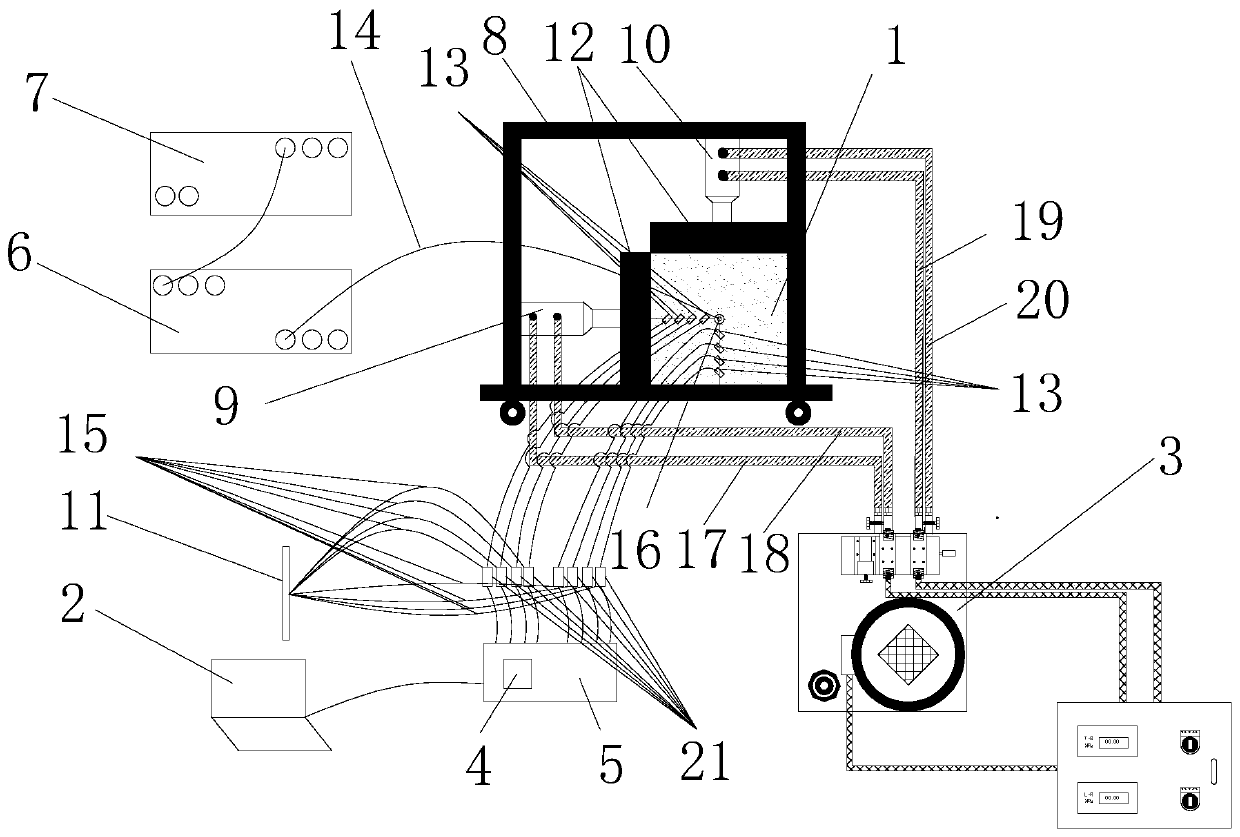 Experimental system and method for studying action mechanism of explosive stress waves of surrounding rock