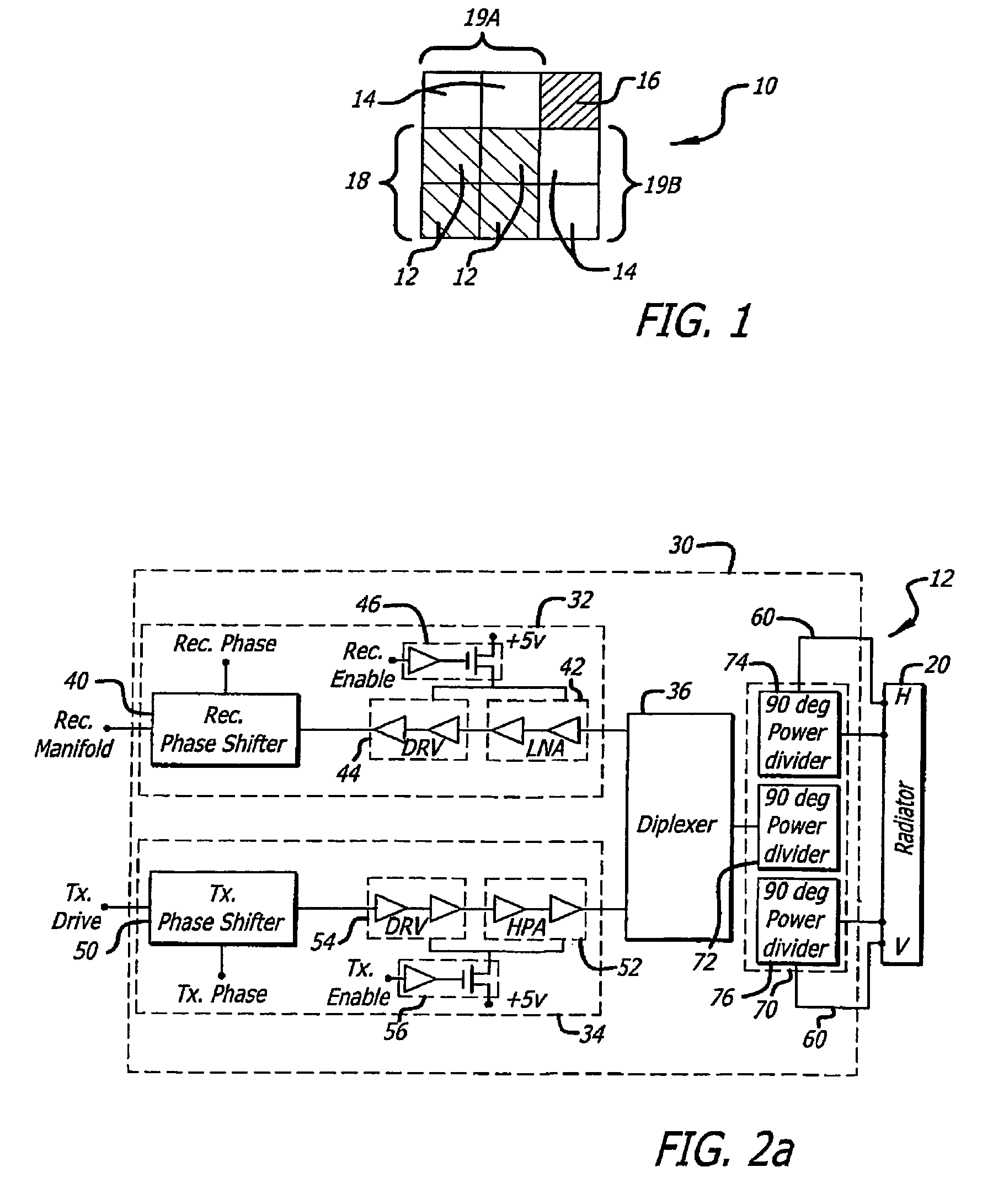 Partitioned aperture array antenna